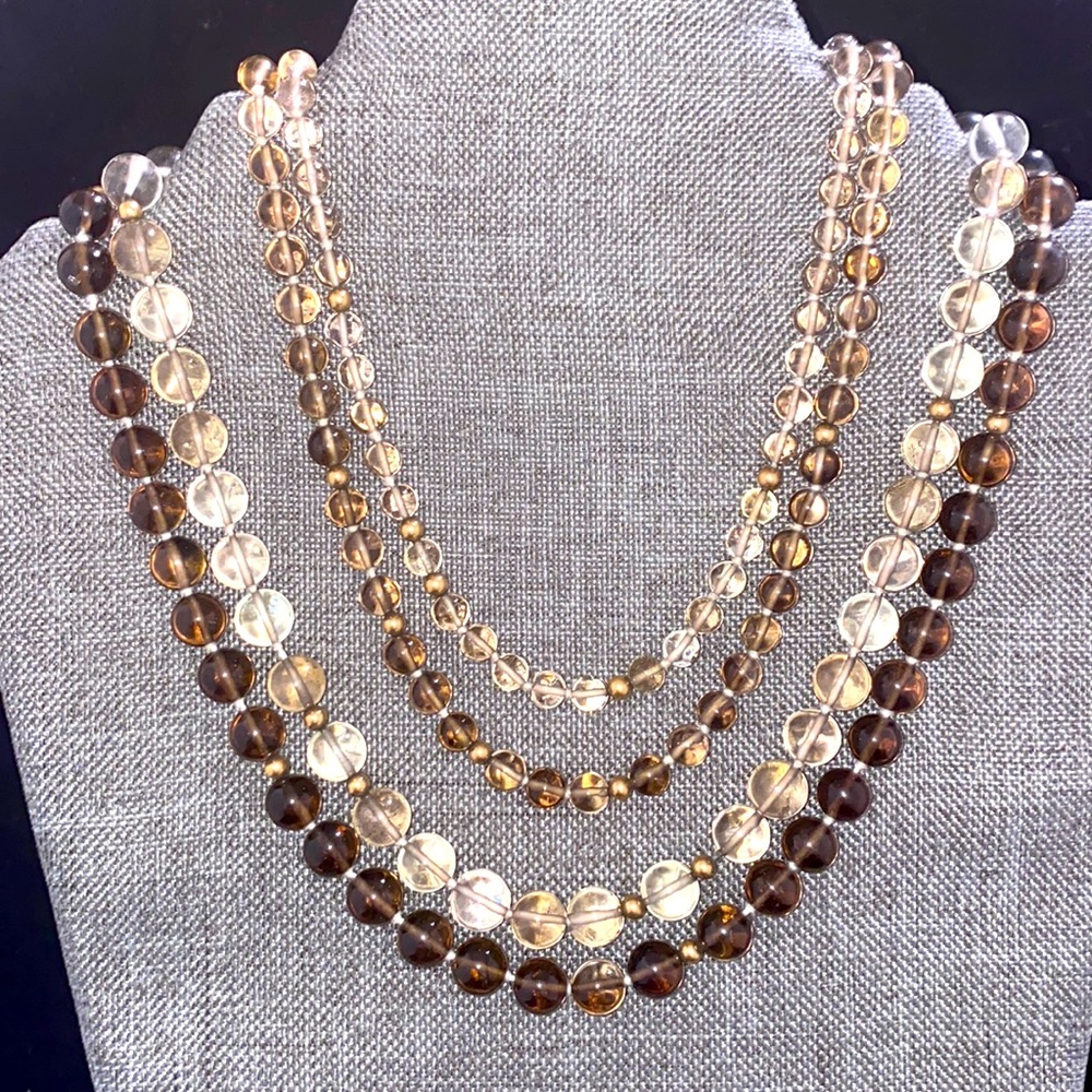 Handmade Vintage Smokey Quartz Mix w/ 14kt Gold Accents